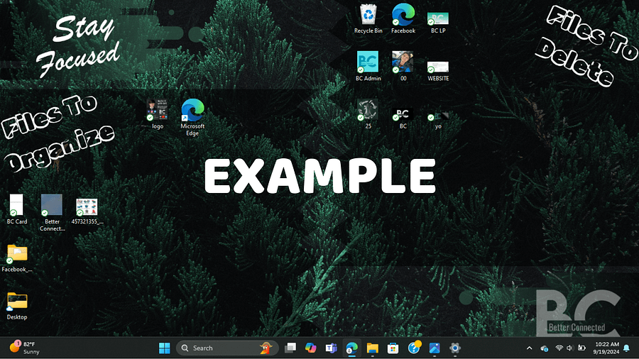 Better Connected Stay Focused Desktop Wallpaper Organizer (Natural Elements Collection) product image (2)
