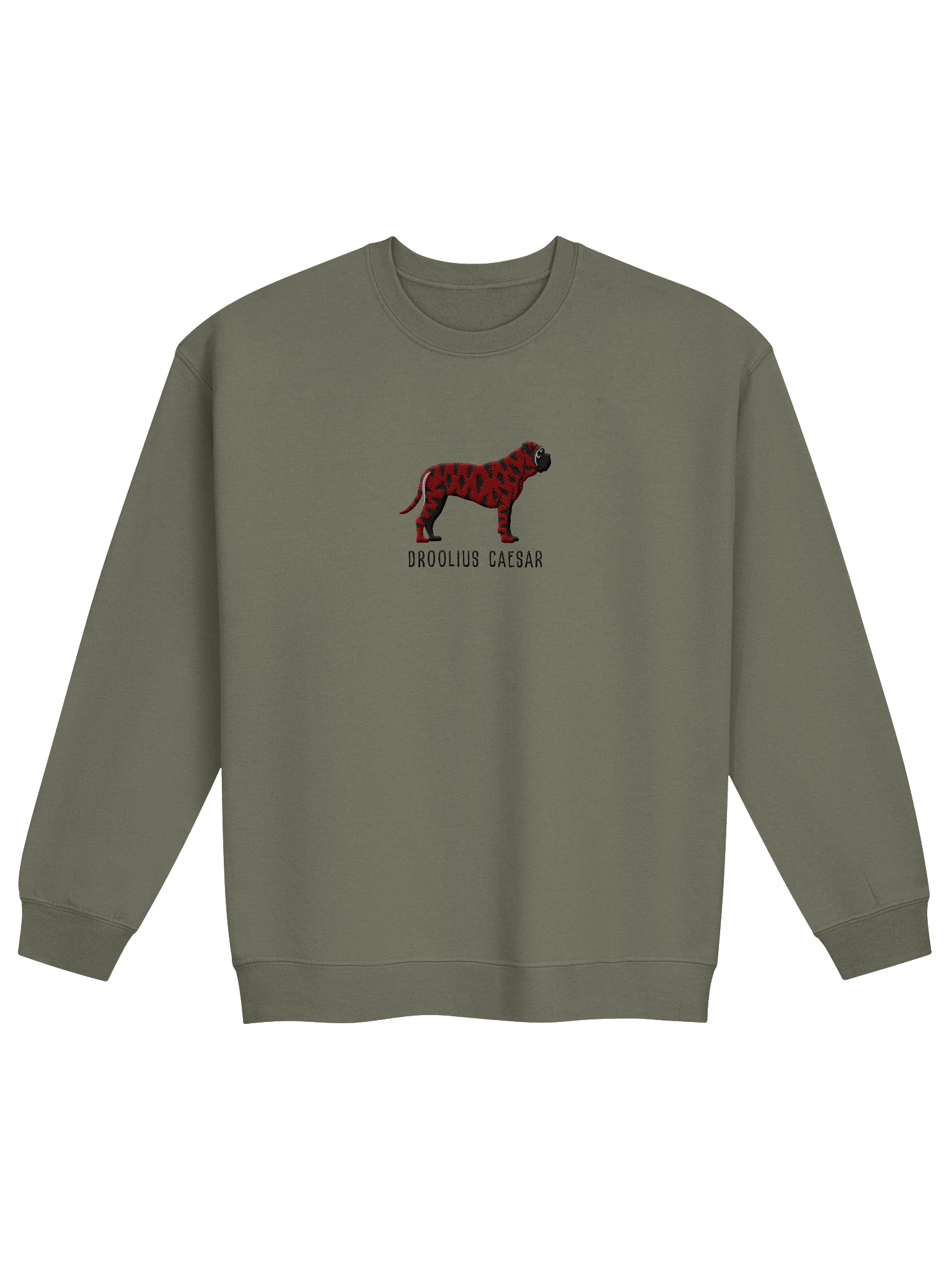 Droolius Caesar Sweatshirt (Embroidered) of an English Mastiff(Brindle) product image (9)
