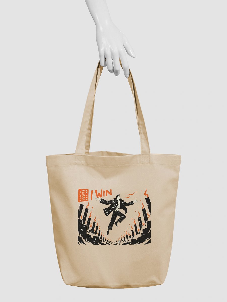 I Win Flame Art Print – Bold Triumphant Eco-Friendly Tote Bag product image (3)