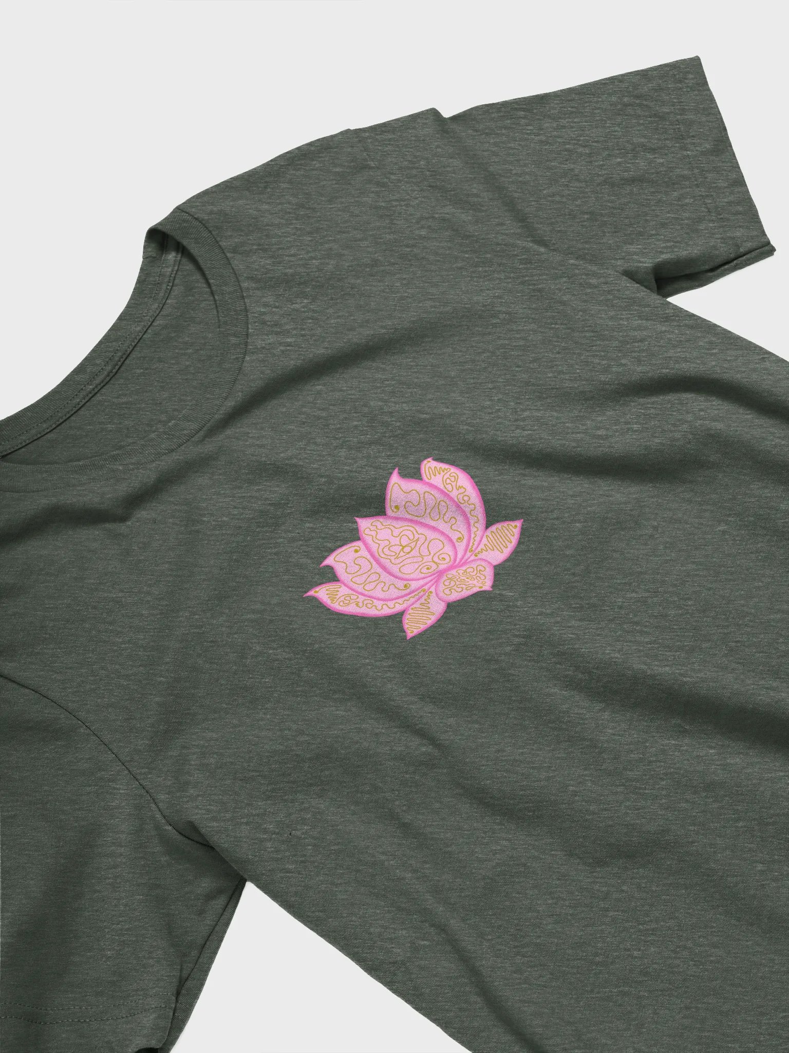 Lotus Harmony: Stylized Floral T-Shirt product image (3)