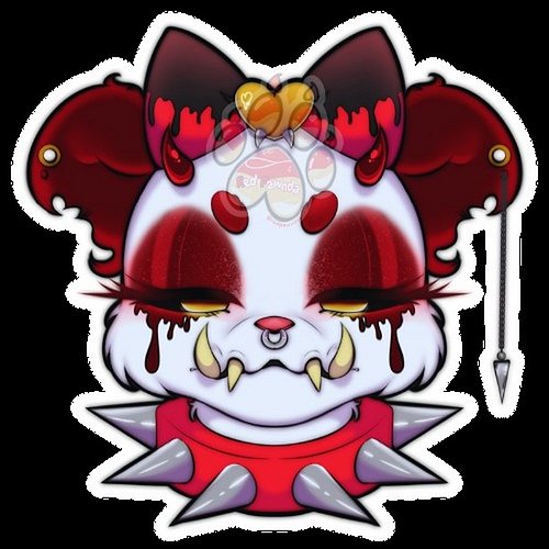 She's Officially done!!! she came out so precious! Happy Spooktober Everybeary! (Sticker Name) Demon Pawnda ♥ She'll be able ...