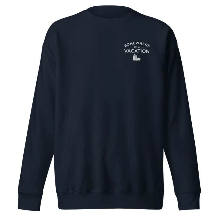 Somewhere on a Vacation Embroidered Unisex Premium Sweatshirt product image (1)