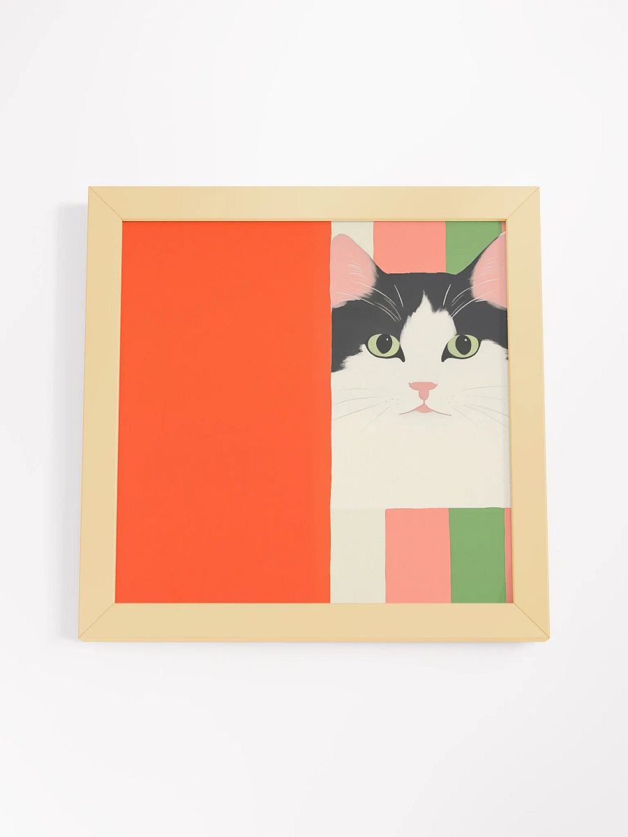 Whiskers of Color: Framed Cat Face Poster product image (28)