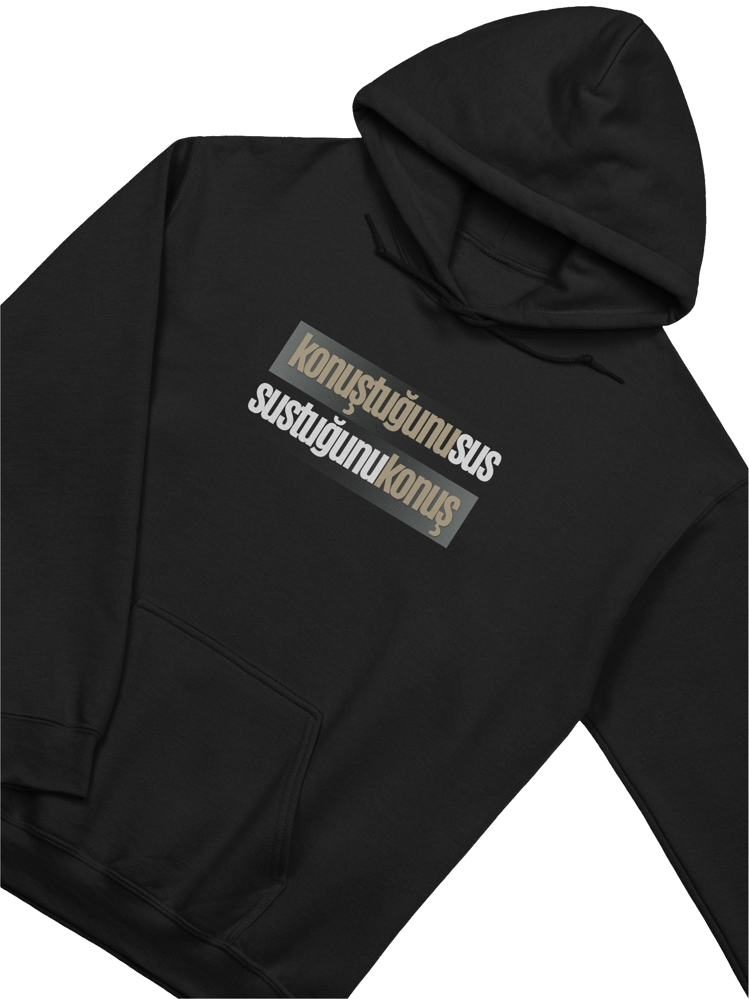 Sessizliğin Gizli Gücü: "Konuştuğunu Sus, Sustuğunu Konuş" Türkçe Tasarımlı Gildan Classic Kapüşonlu | Hoodie product image (2)