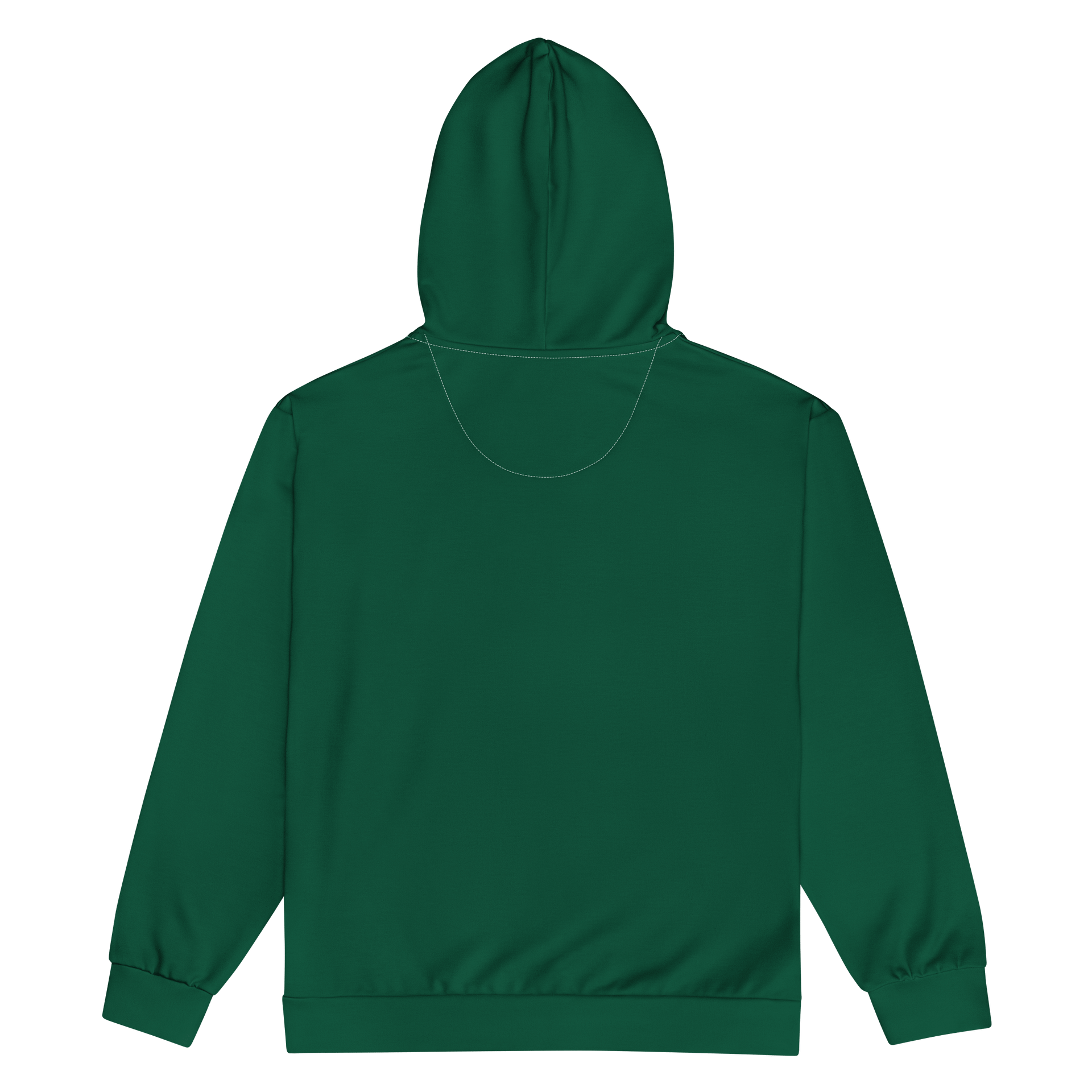 Out of Touch Billionaire Money Green Solid Color Eco Friendly Unisex Zip Hoodie product image (2)