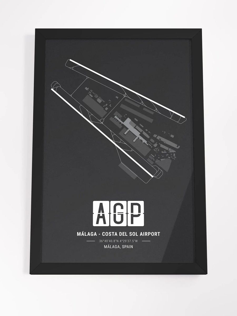 Framed Airport AGP Premium Map On Matt Paper product image (4)