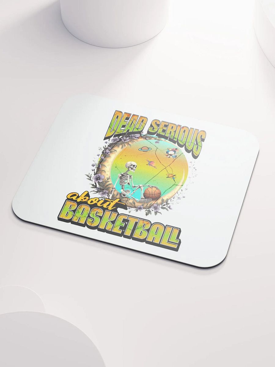 Dead Serious About Basketball Skeleton Cosmic Mouse Pad product image (3)