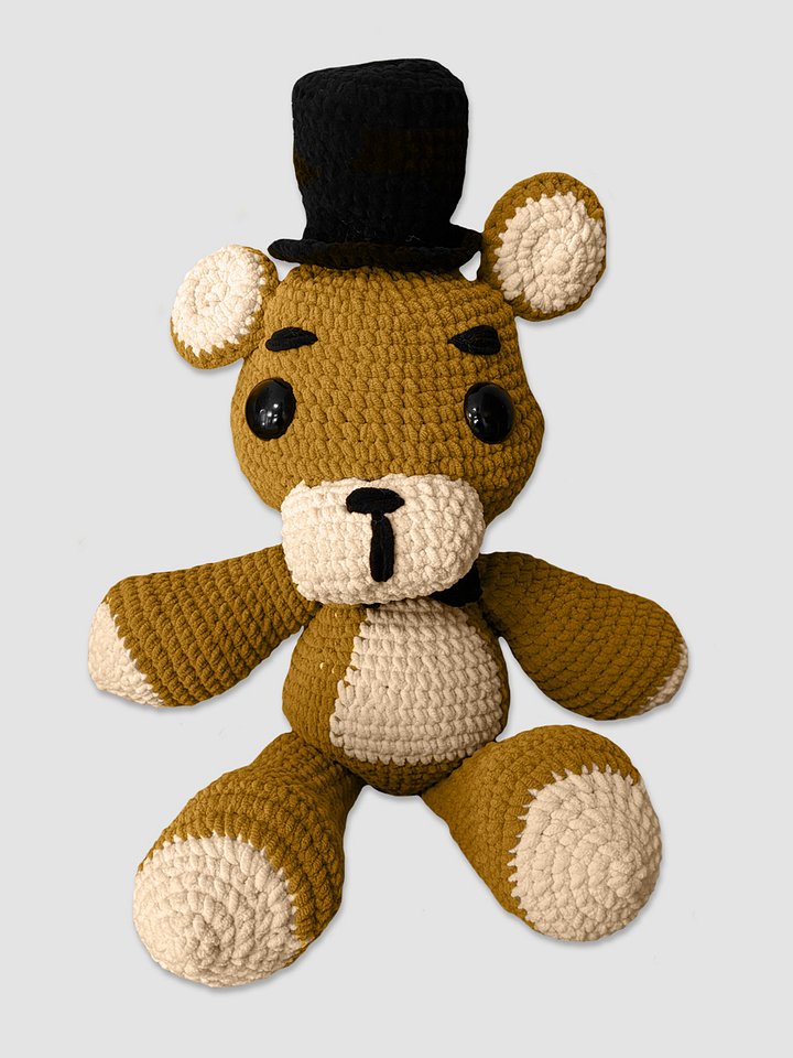 CHARMING BROWN TEDDY BEAR - HANDMADE CROCHET PLUSH TOY product image (2)