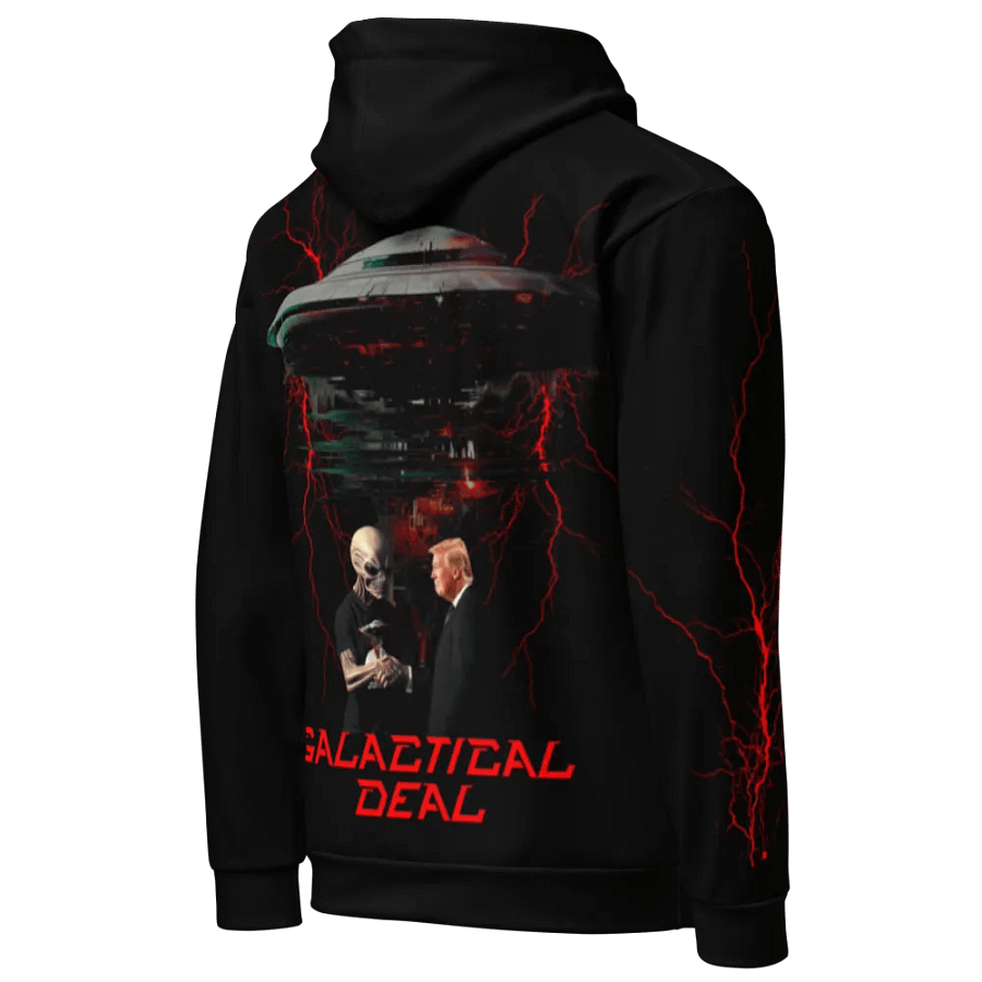 Trump Galactical Deal Black Unisex Statement Hoodie product image (5)