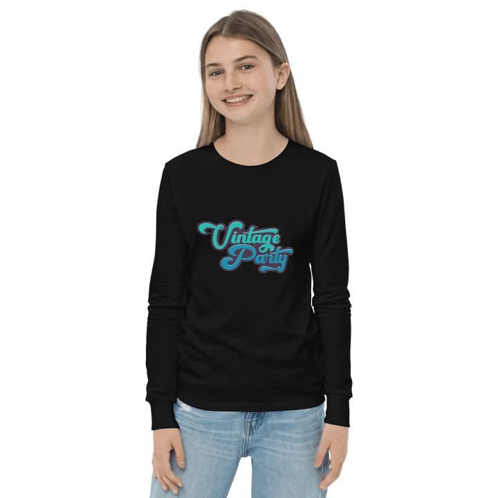 Vintage Party Vibes Youth Long Sleeve T-Shirt product image (2)