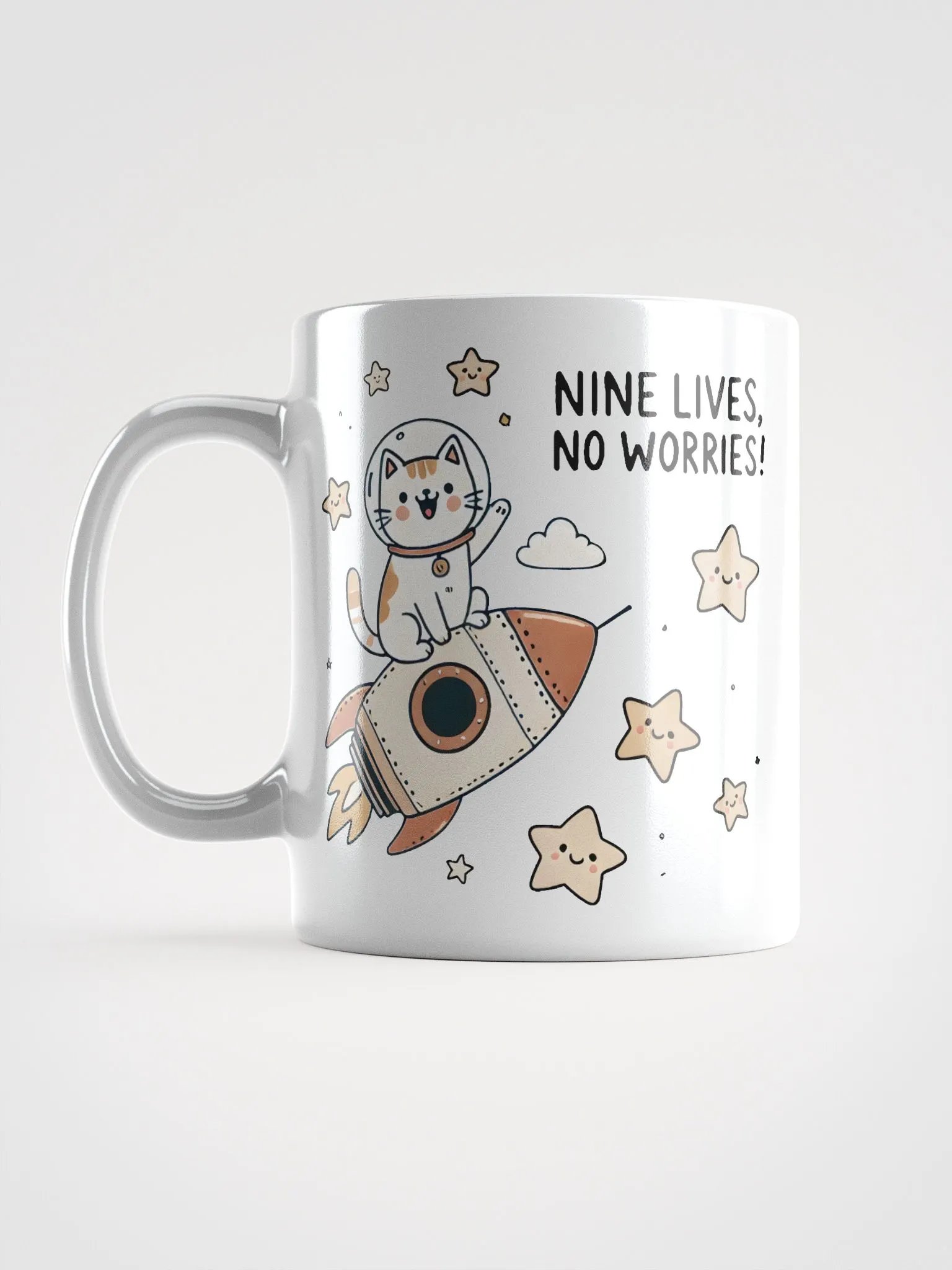 Nine lives, no worries mug product image (6)