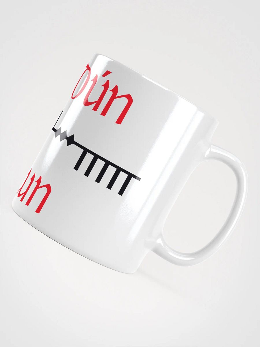 Down/An Dún Scholastic style Ogham White Glossy Mug product image (4)