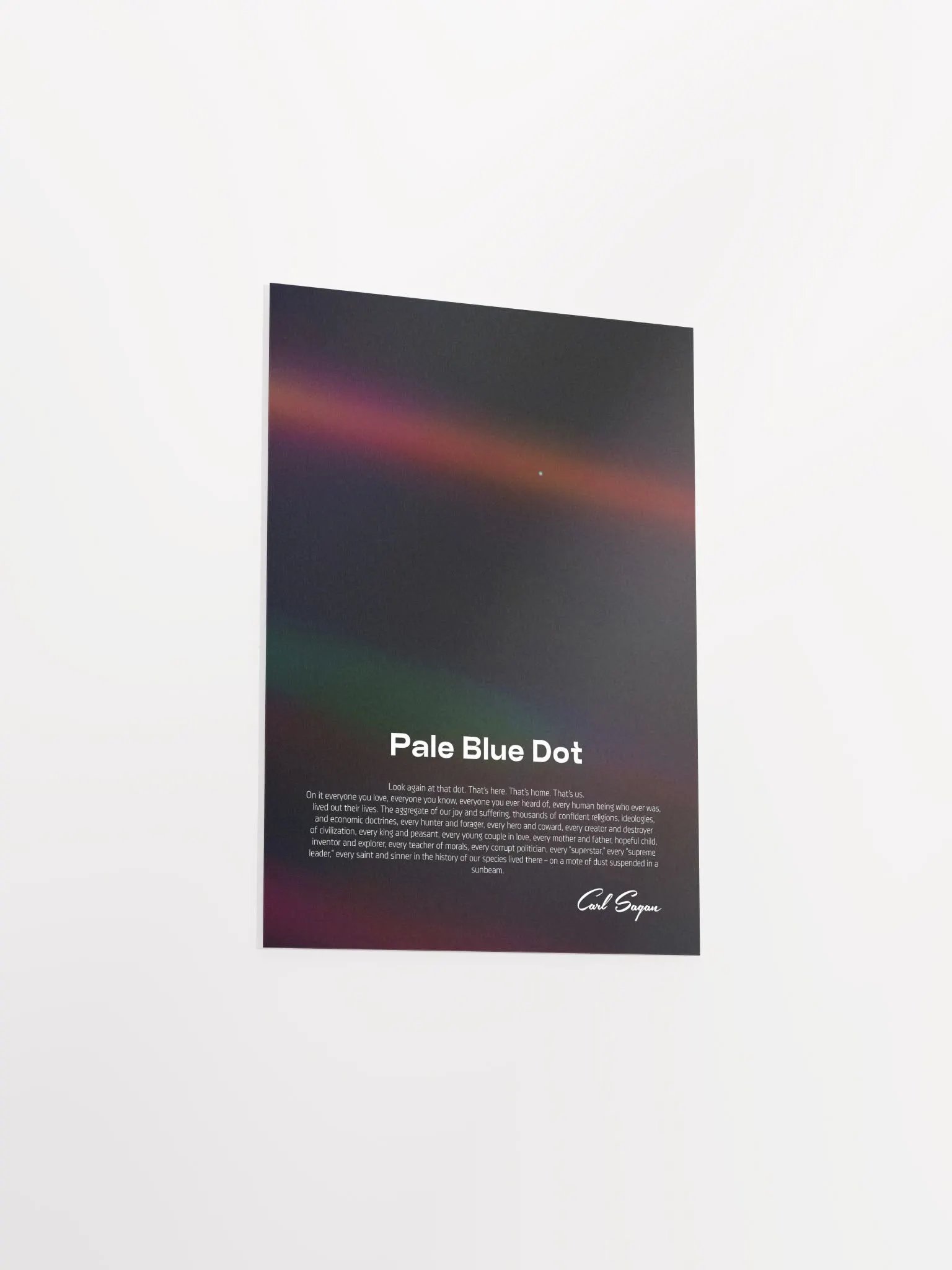 Pale Blue Dot poster, NASA Voyager 1 with Carl Sagan quote — Space poster product image (7)