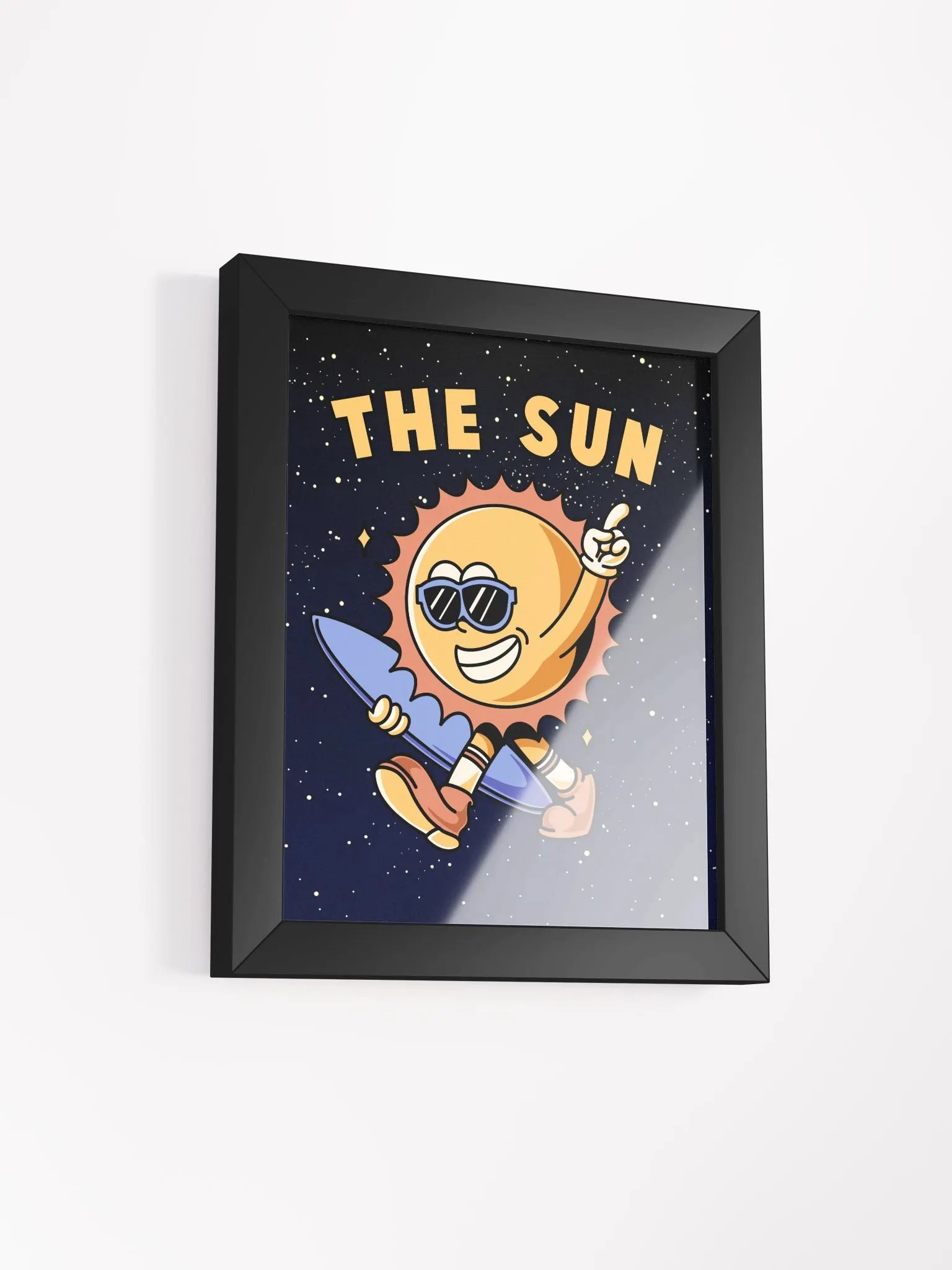 Retro Sun Framed Print product image (2)