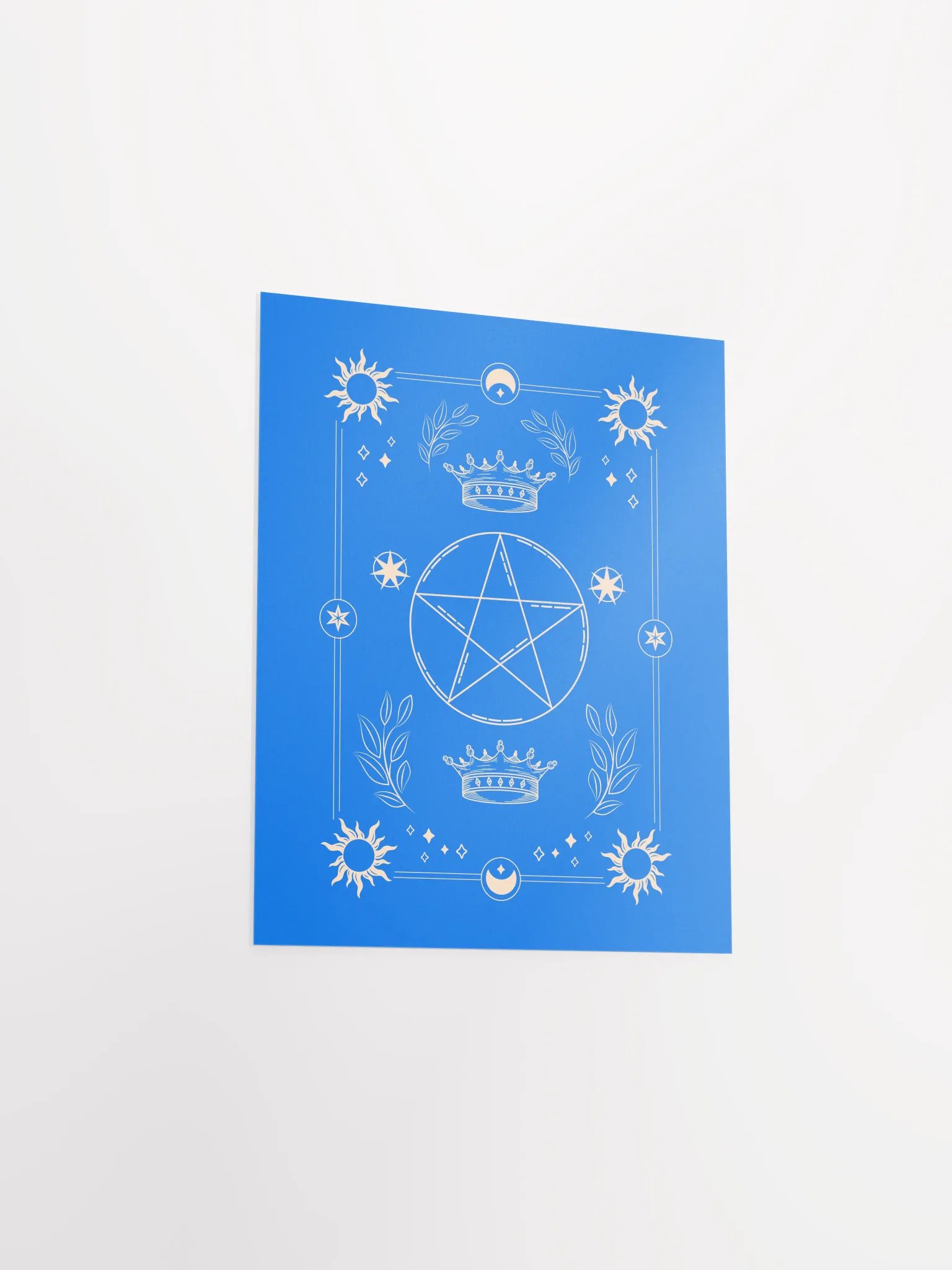 Crown and Pentagram Blue Tarot Card Poster product image (3)