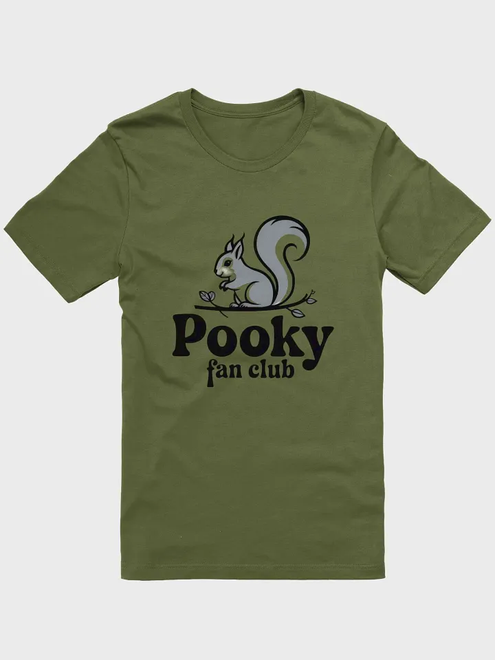 Super Soft and Flattering Tee: Pooky Fan Club, Grey Squirrel on branch product image (1)