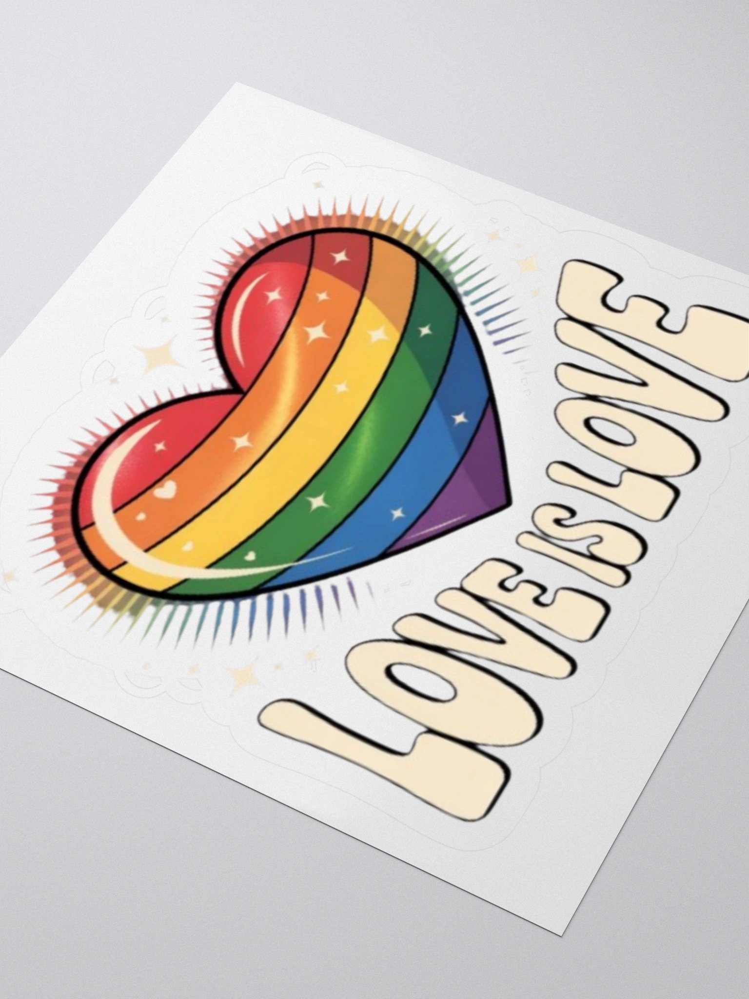 Exclusive "Love is Love" Rainbow Pride Sticker by TDS Music - Celebrate Inclusivity product image (7)