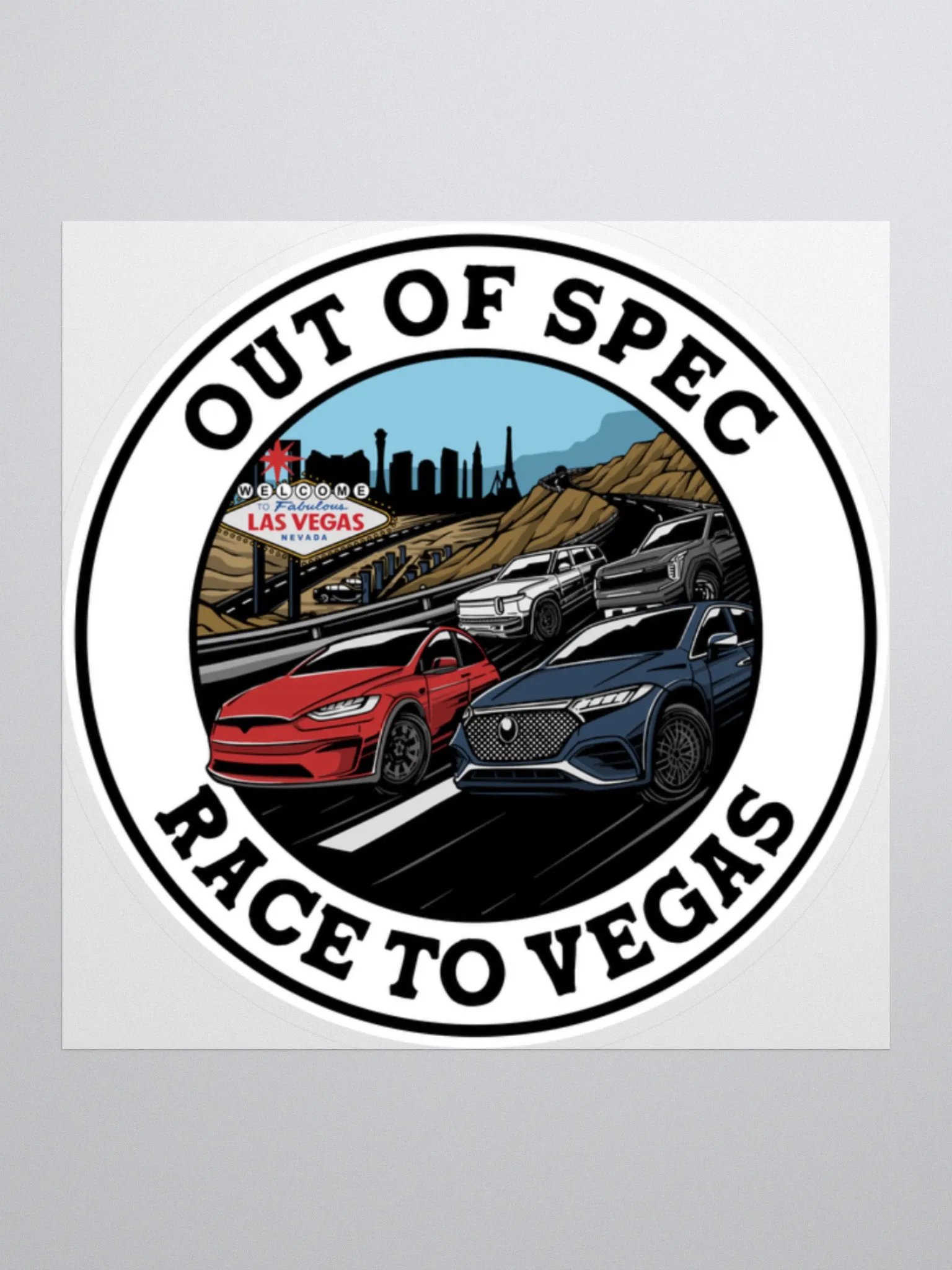 Family SUV Race to Vegas Sticker product image (1)