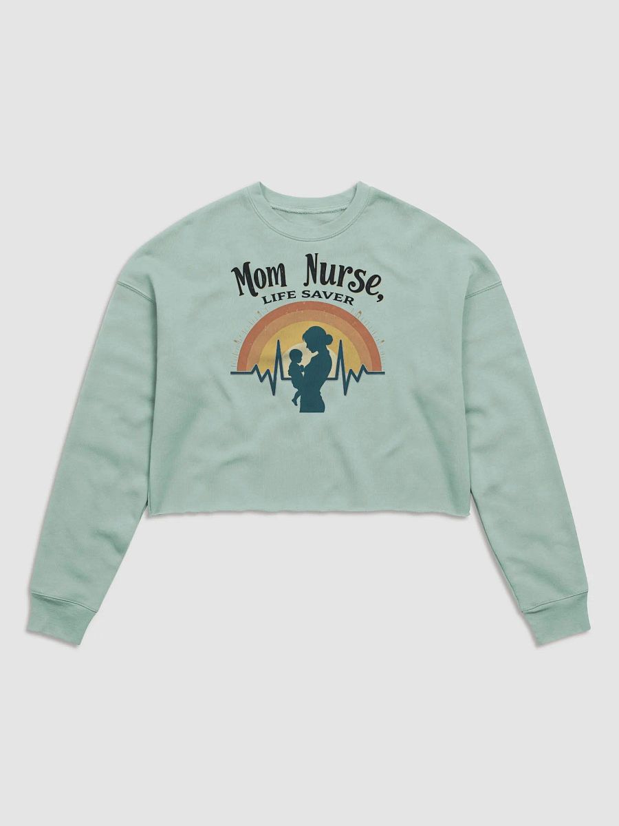 Rainbow Nurse Mom Crop Sweatshirt product image (2)