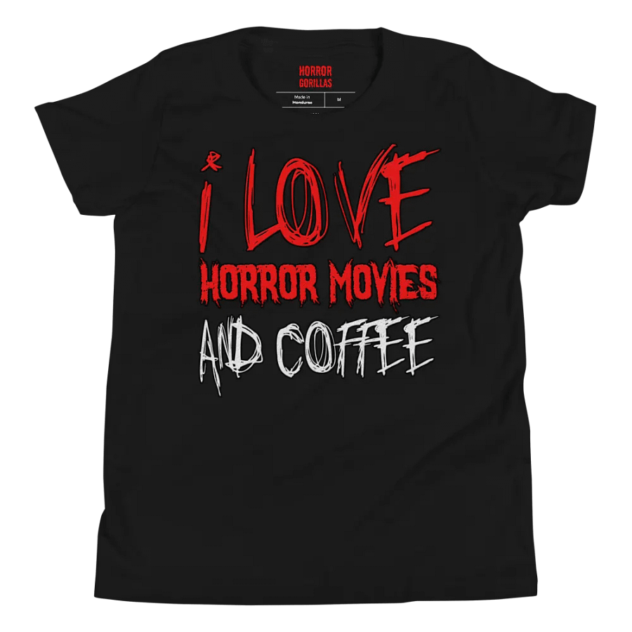 I Love Horror Movies And Coffee T-Shirt For Kids product image (8)