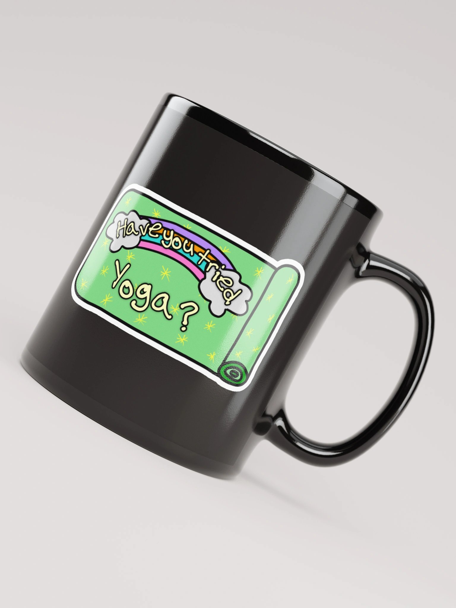 “Have You Tried Yoga?” Black Mug product image (7)