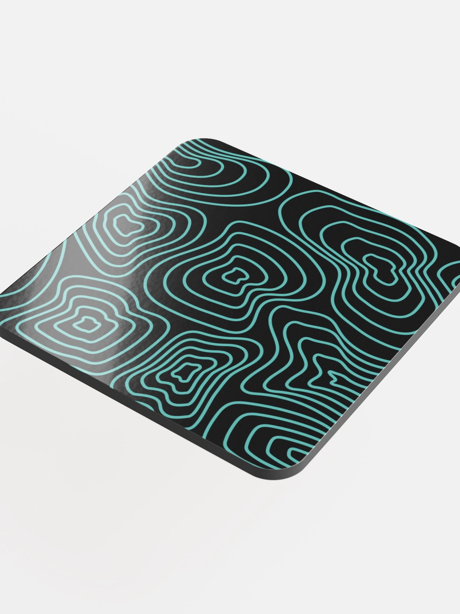 Topographic Teal Coaster Set product image (4)