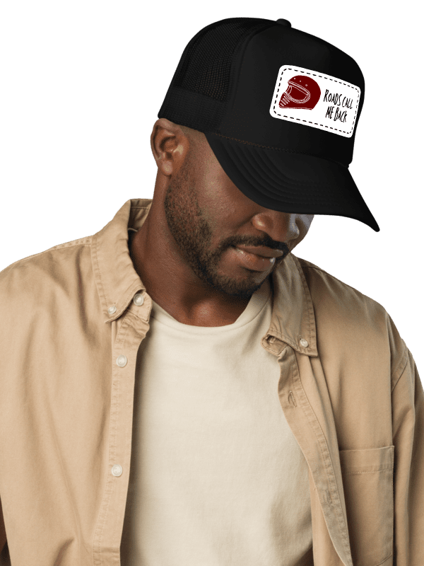 Road Warrior Foam Trucker Hat | Roads call me back product image (1)