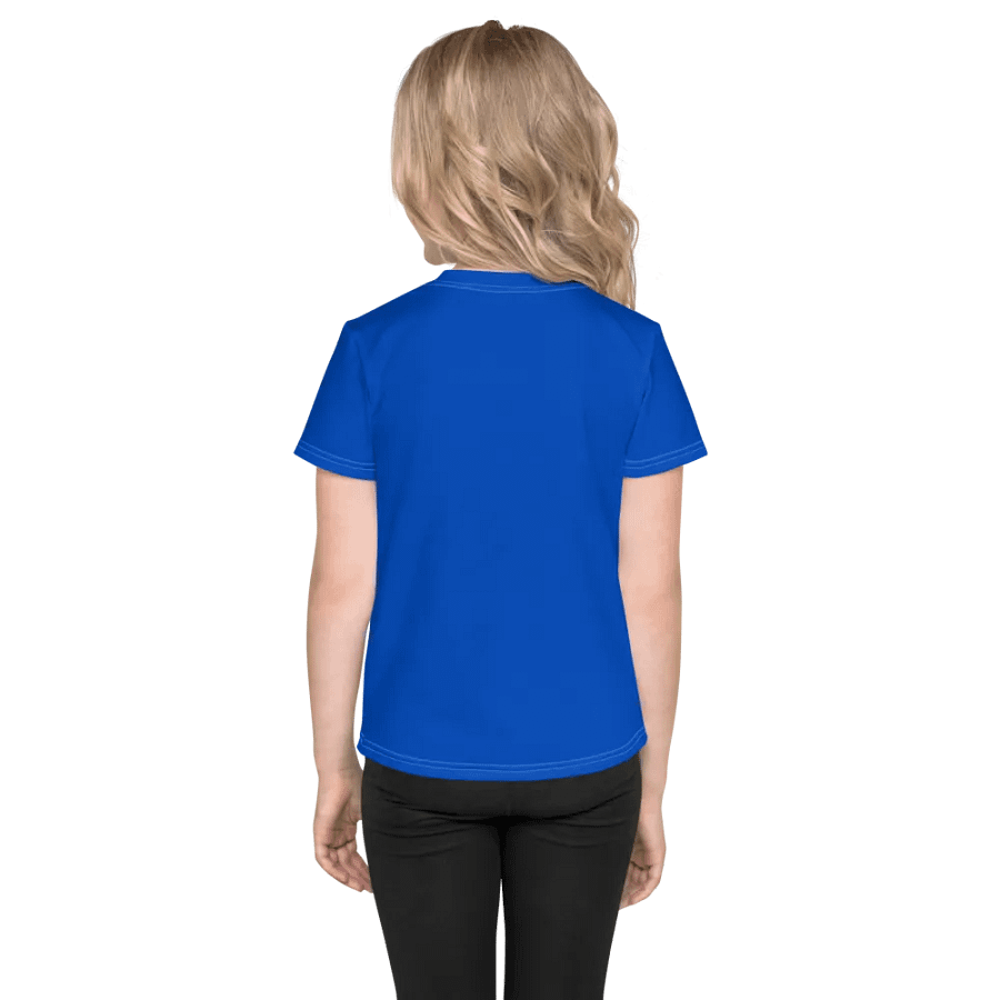 Kids Plain Color Absolute Blue T-Shirt product image (2)
