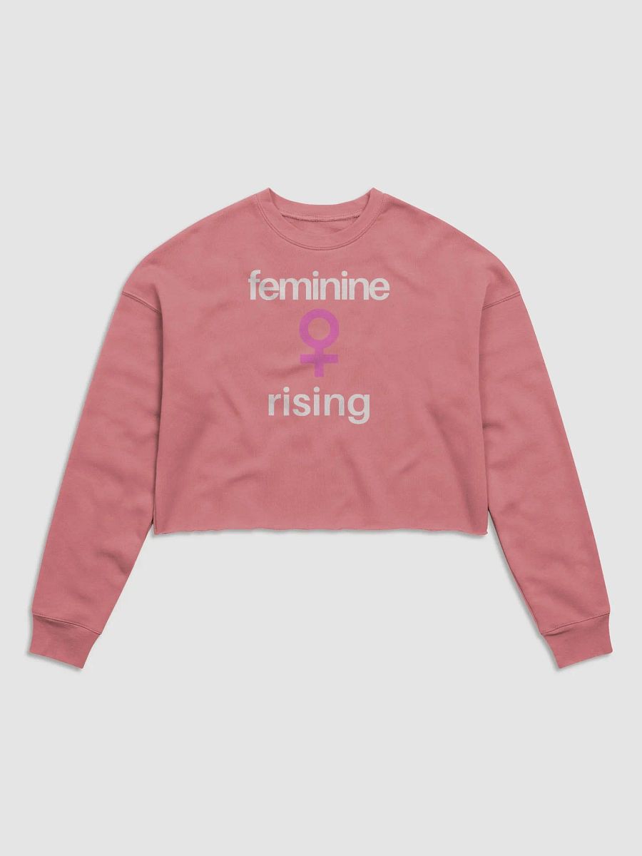 Feminine Rising Cropped Sweatshirt. (Pink) product image (1)