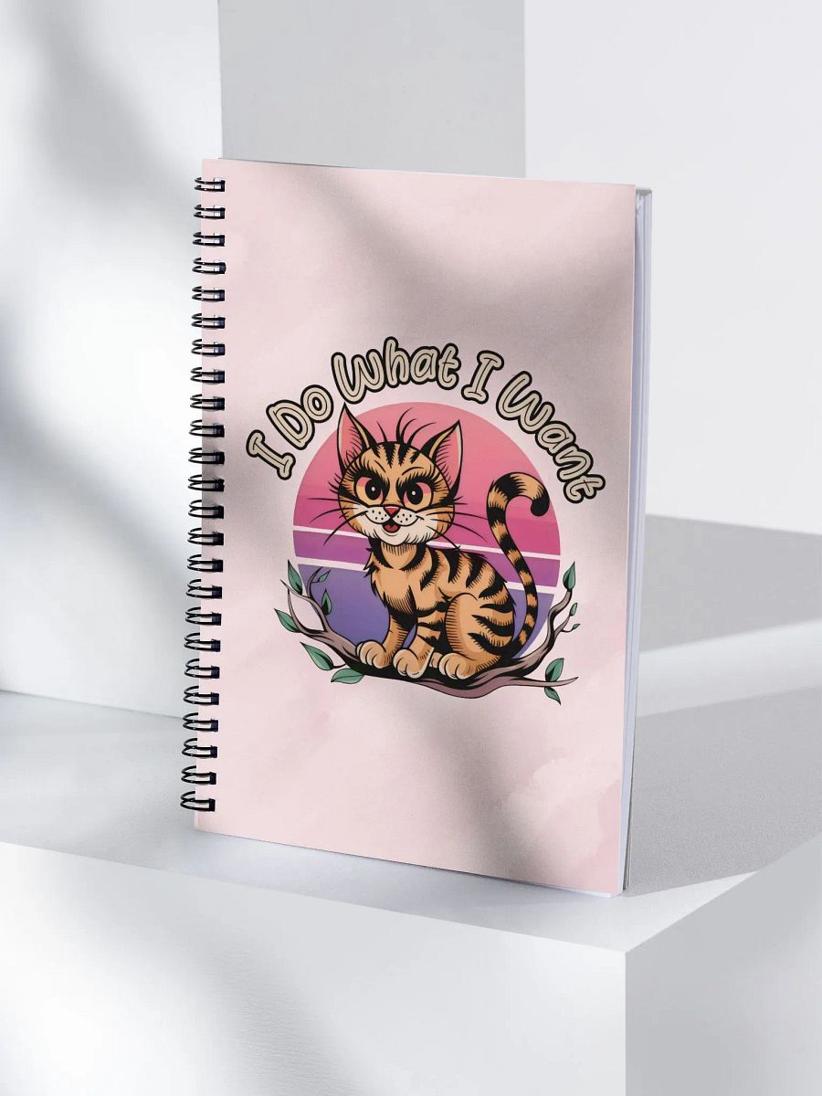 Mischievous Cat 'I Do What I Want' Spiral Notebook product image (4)