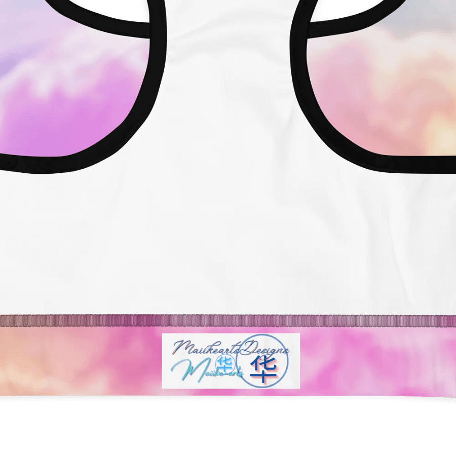 Blur cloud rainbow Design Padded Sports Bra - v7 product image (9)