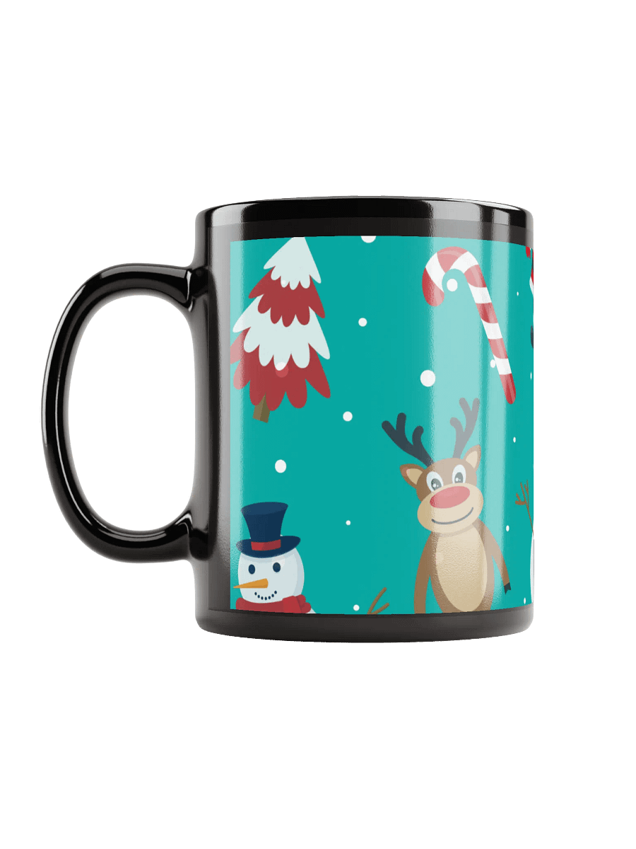 Festive Christmas Delight Black Glossy Mug product image (12)