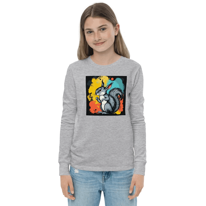Colorful Squirrel Adventure Youth Long Sleeve T-Shirt product image (1)