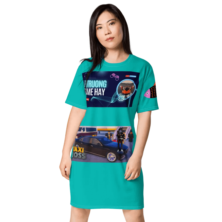 Váy thun in toàn thân/Full body printed T-shirt dress product image (1)