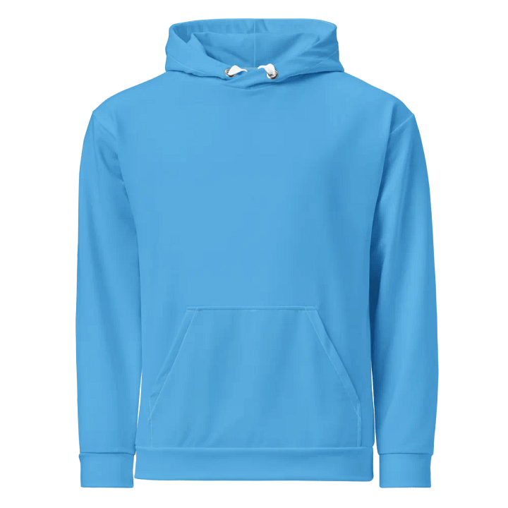 Plain Sky-Blue True Summer Unisex Recycled Polyester Heavyweight Premium Hoodie by Treasure Pie product image (1)