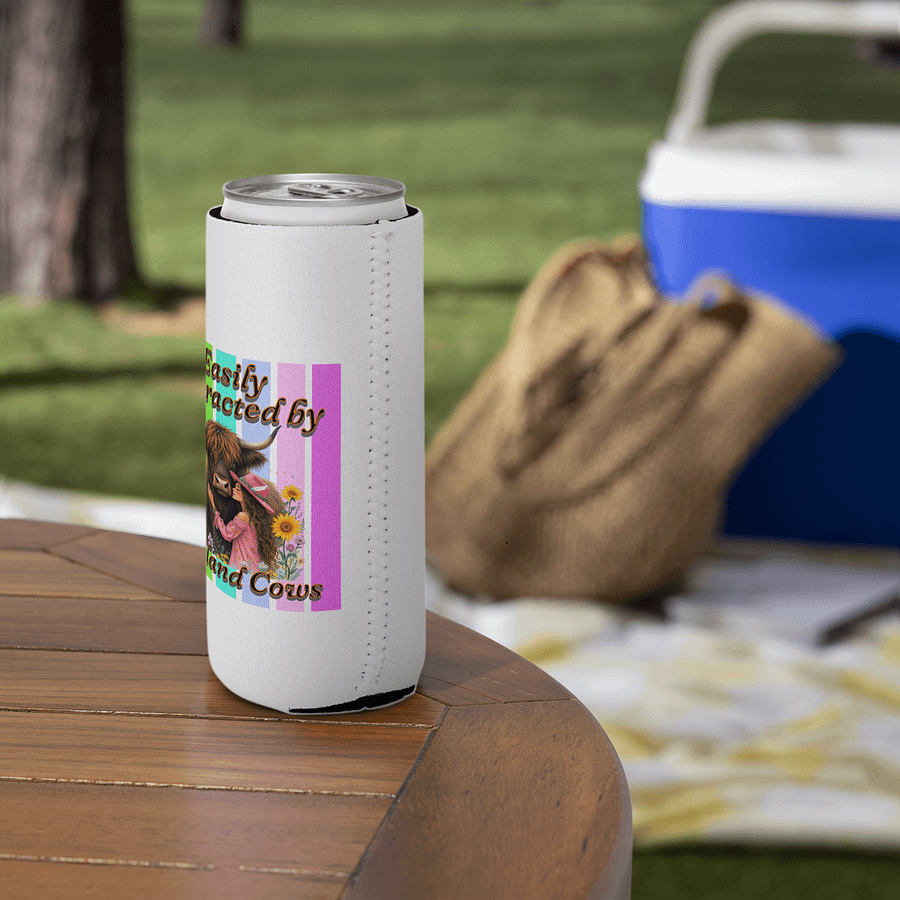 Easily Distracted By Highland Cow Embrace Can Cooler product image (5)