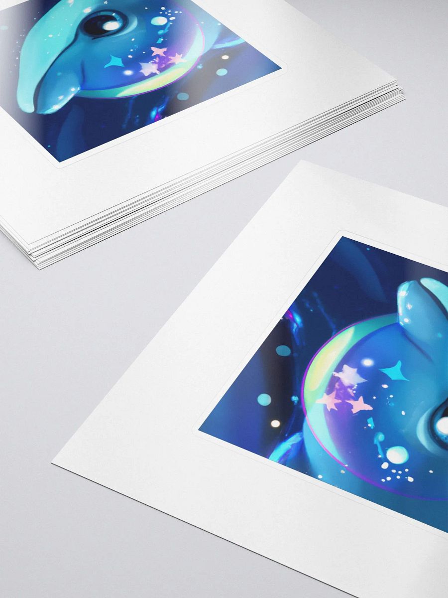 Cute Galactic Dolphin Delta Sticker product image (5)