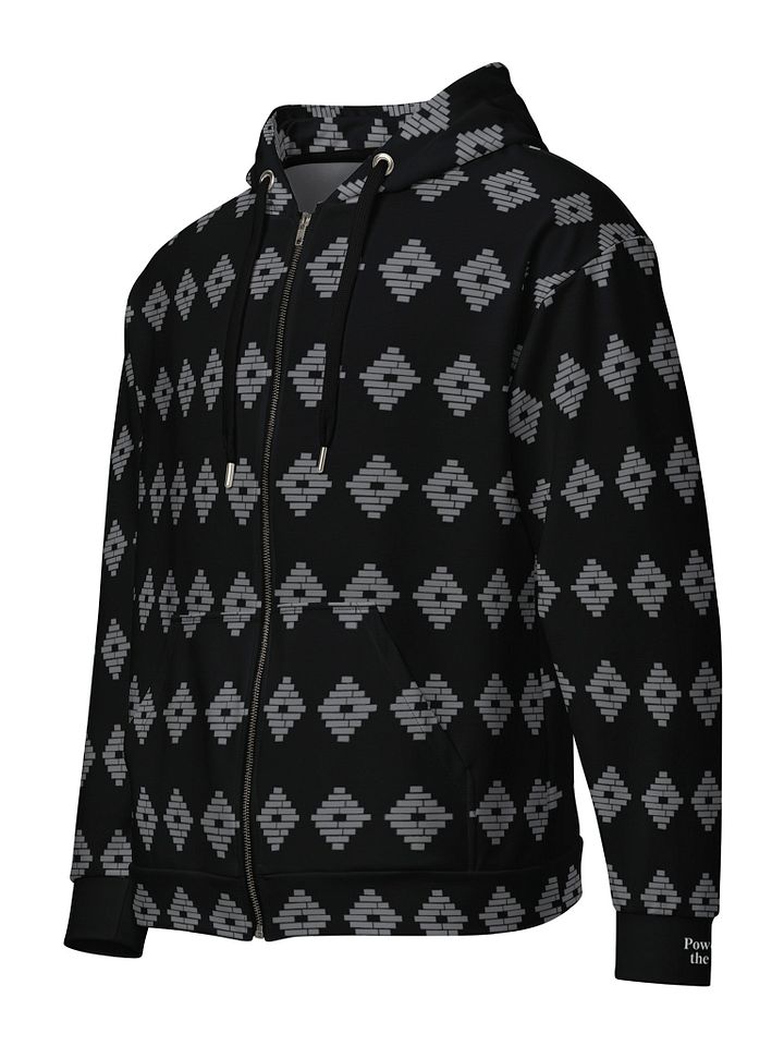 Powered by the People Zip Hoodie (Black/Gray) product image (1)