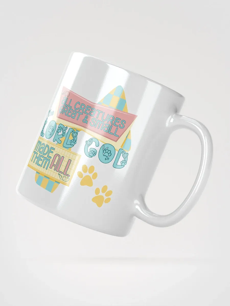 Retro Space Age All Creatures Great and Small Christian Mug product image (3)