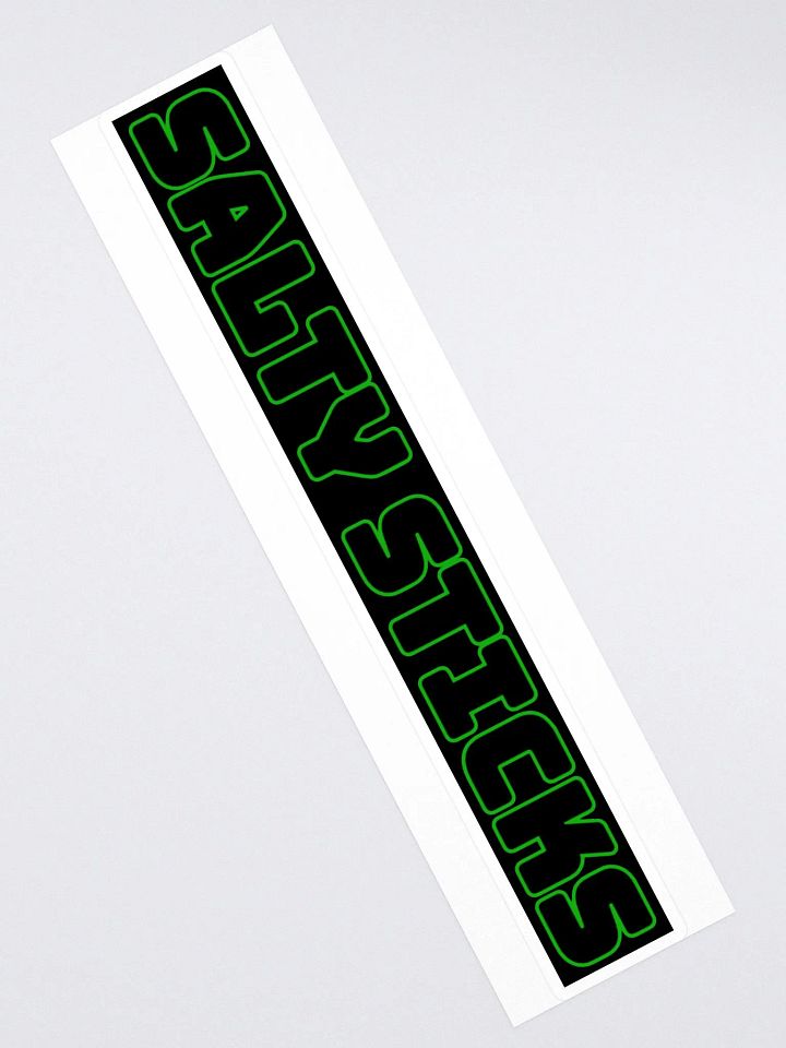 Salty Sticks Sticker (Green on Black) product image (2)