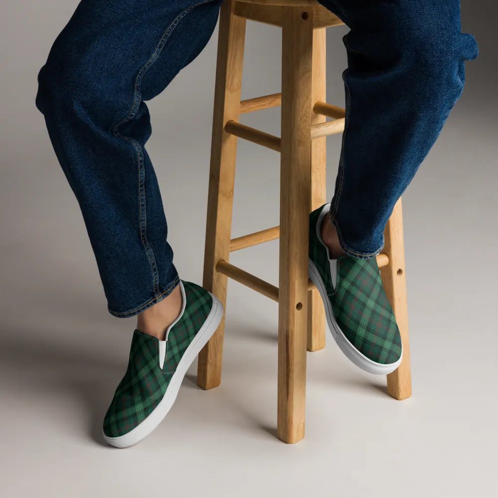 Ross Hunting Tartan Men's Slip-On Shoes product image (8)