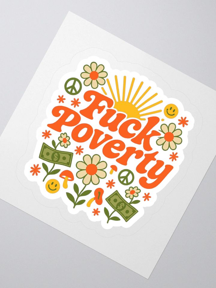 Fuck Poverty Sticker product image (2)