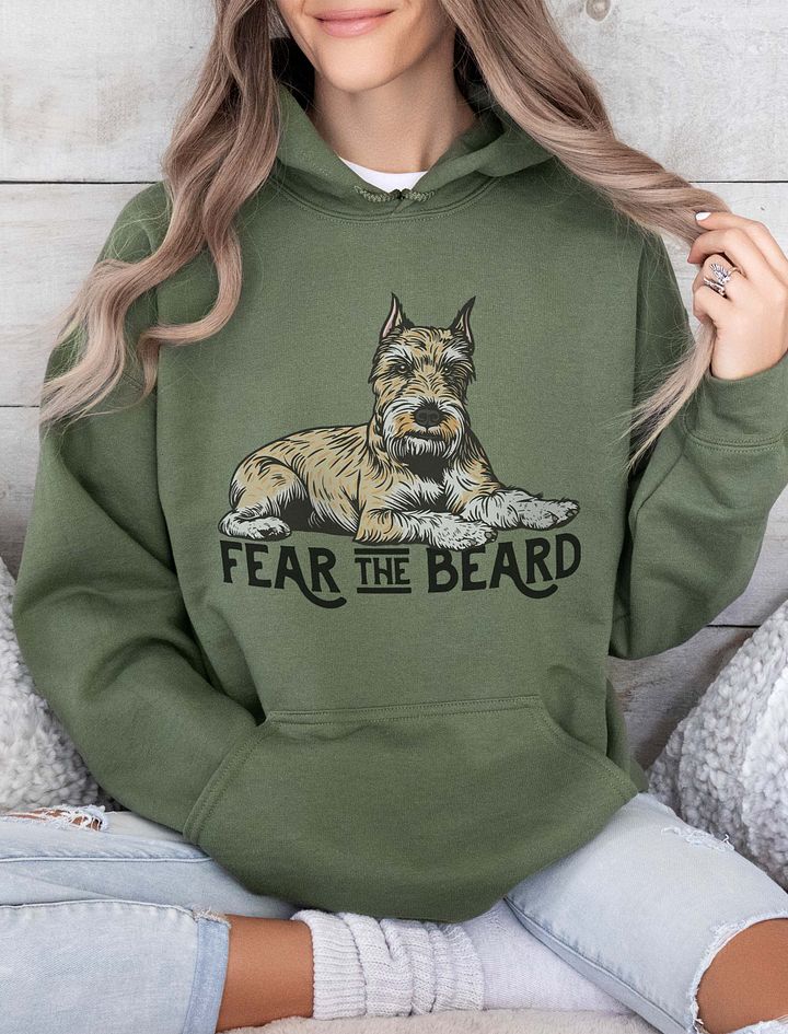Fear the Beard Hooded Sweatshirt of a Schnauzer(Wheaten-Cropped) | Funny Hoodie for Bearded Dog Paw-rents product image (13)