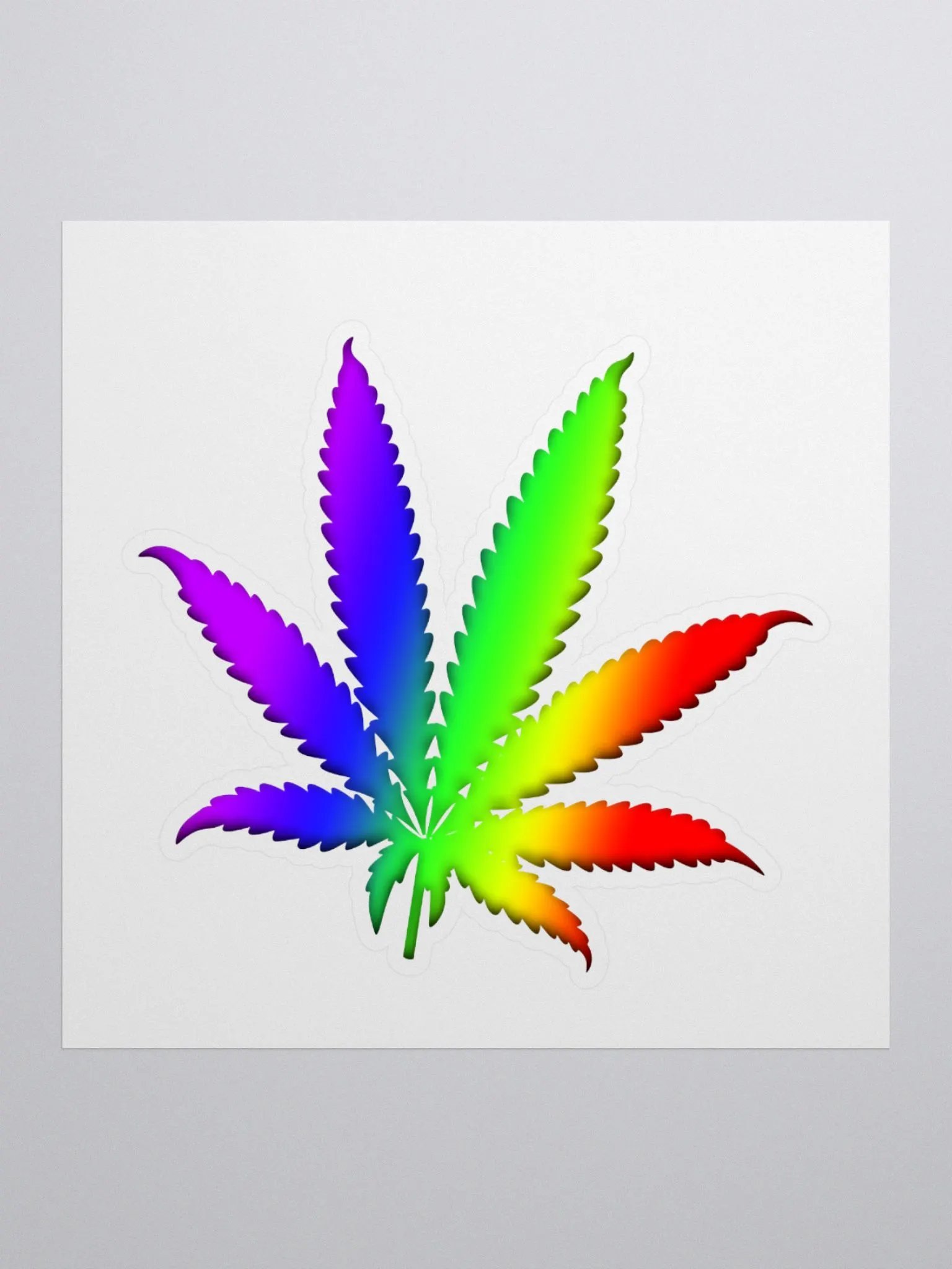 Rainbow Canna Leaf Sticker product image (1)