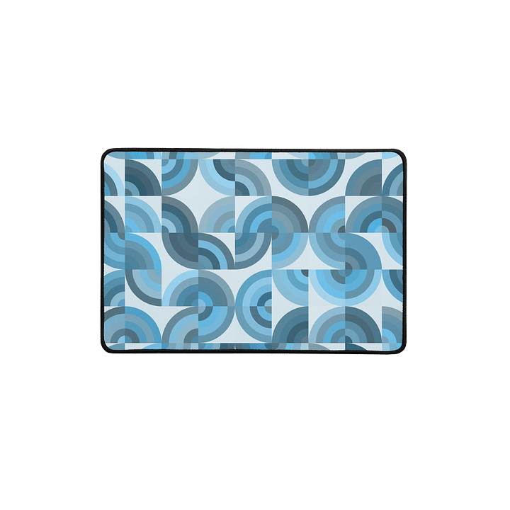 Geometric Blue Desk Mat product image (1)