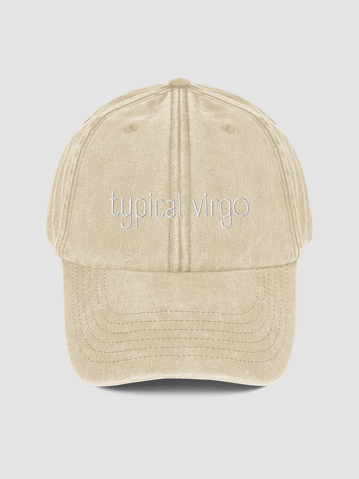 Typical Virgo White on Stone Vintage Wash Dad Hat product image (1)