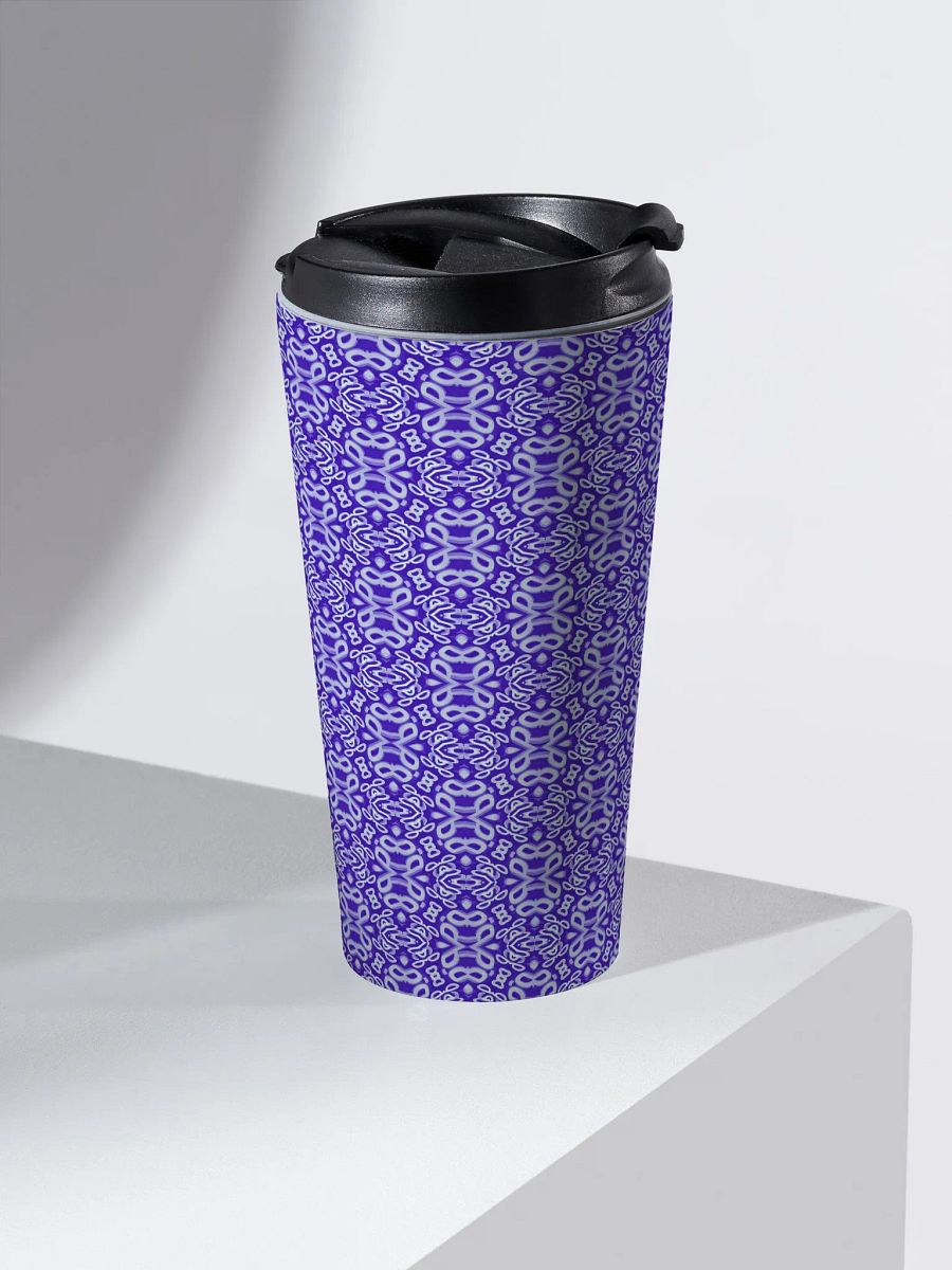 Purple & White Seamless Patterned Travel Mug product image (2)
