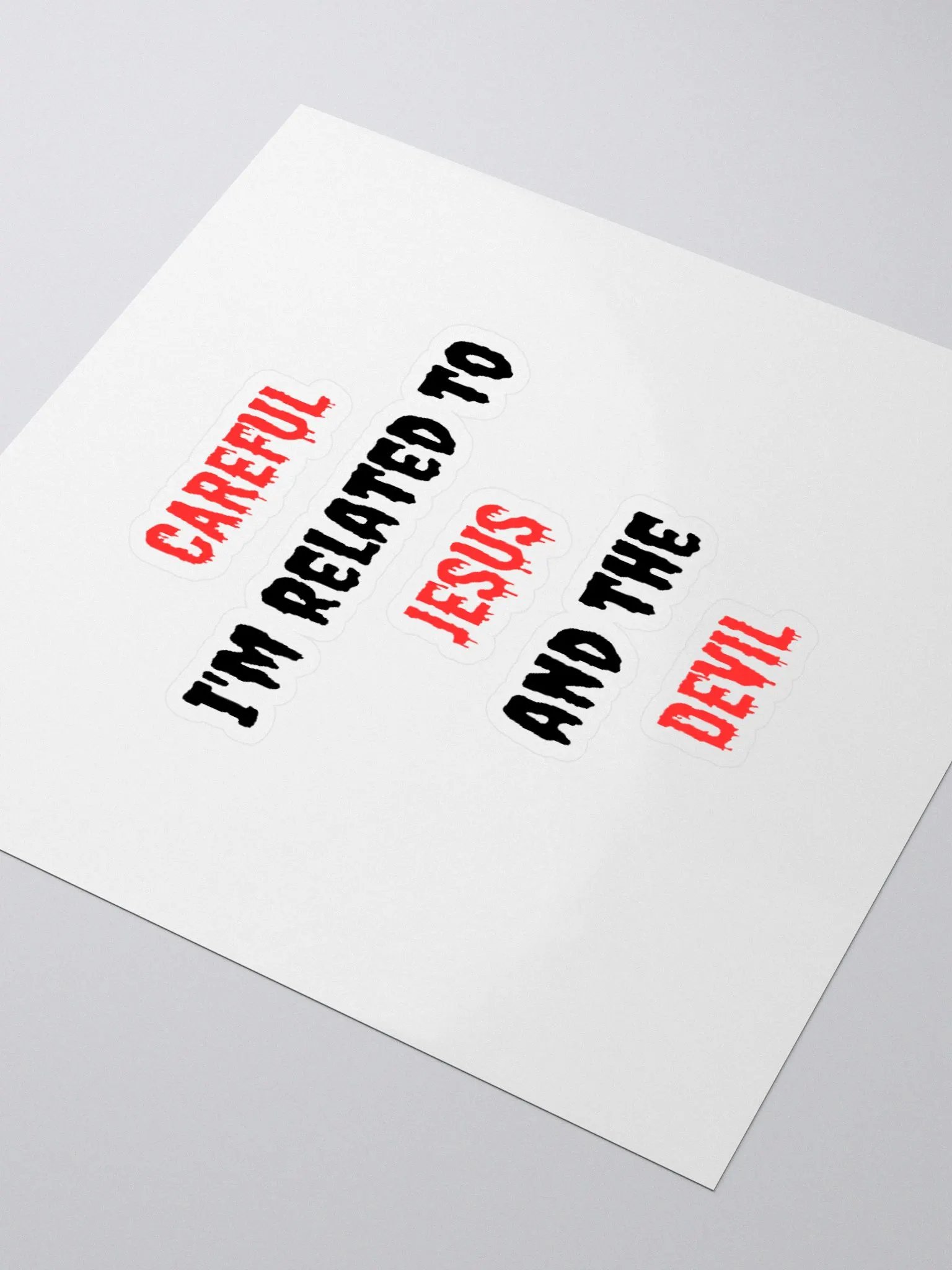 Related to Jesus and the Devil Kiss Cut Stickers product image (12)