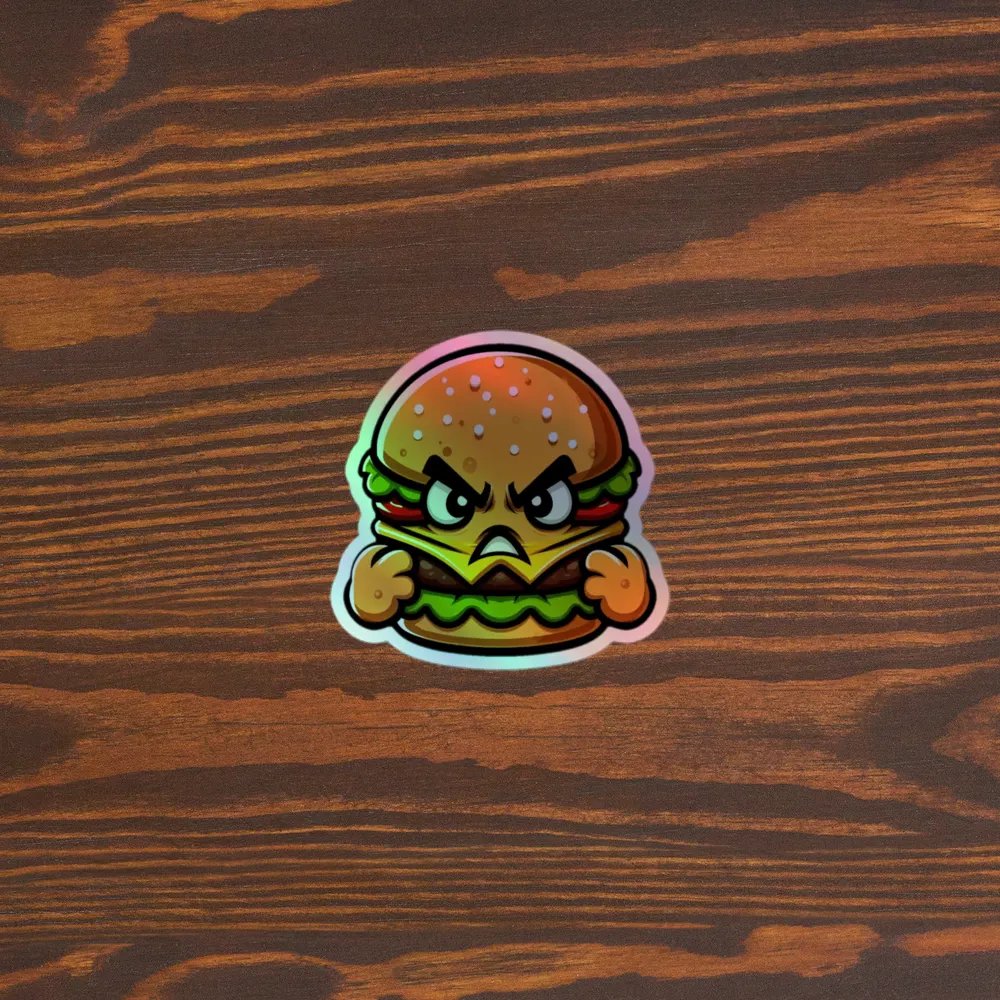 Angry Burger Holographic Sticker Sheet product image (5)