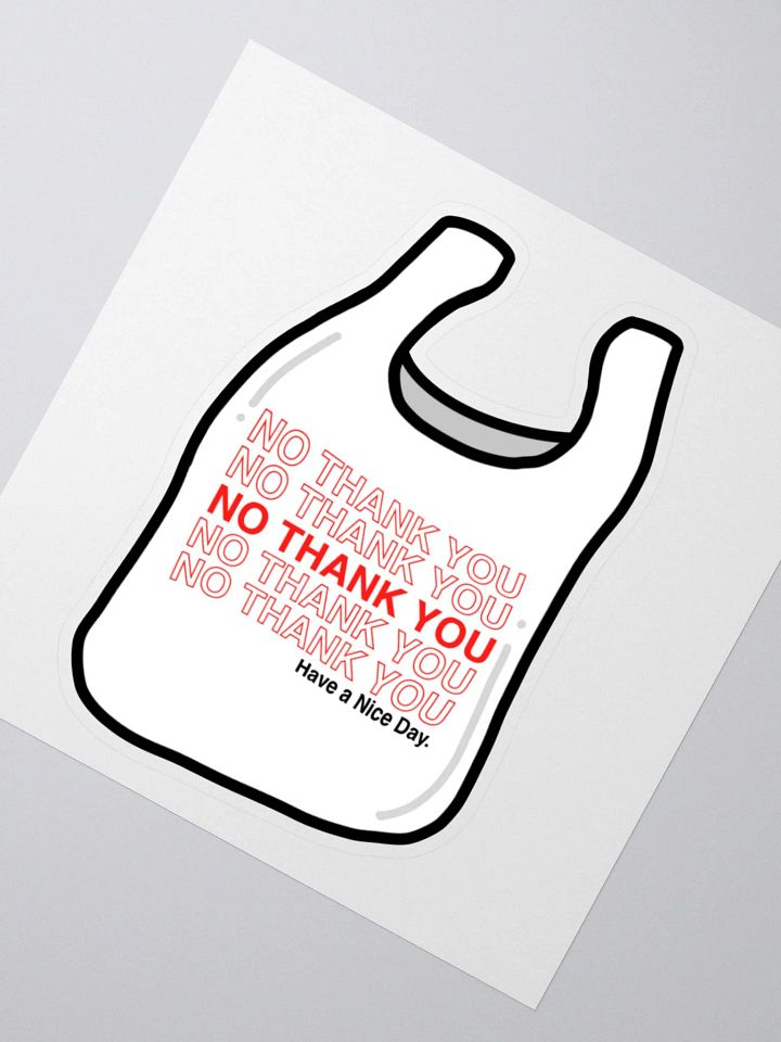 No Thank You Bag Sticker product image (5)
